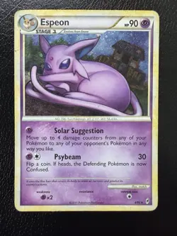Pokemon TCG Espeon 4/95 Call of Legends Holo Rare - HP/Damaged - Image 1