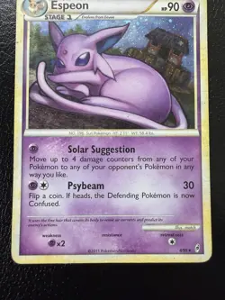 Pokemon TCG Espeon 4/95 Call of Legends Holo Rare - HP/Damaged - Image 3