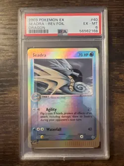 Pokemon TCG Seadra 40/97 EX Dragon Reverse Holo Rare E-Reader PSA 6 - Image 1