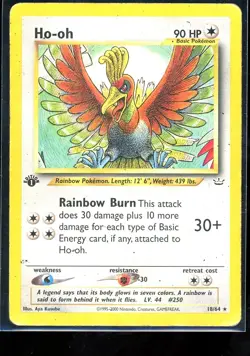 Pokemon TCG Ho-oh 18/64 (1st Edition / Neo Revelation / 2001 / HP) - Image 1