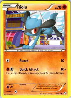 Riolu 79/113 Legendary Treasures Pokemon TCG NM Normal - Image 1