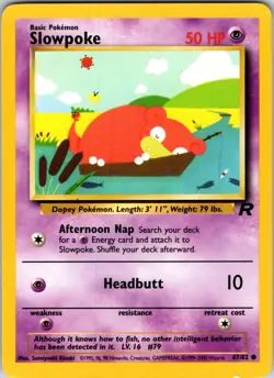 Slowpoke 67/82 Team Rocket Pokemon TCG NM Unlimited - Image 1