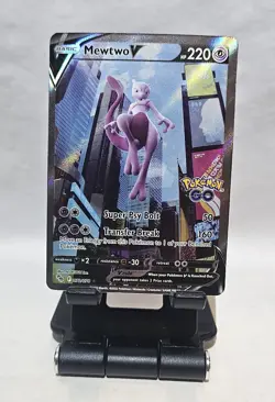 MEWTWO V Alternate Art 072/078 Holo Full Art Pokemon Go MINT - Image 1