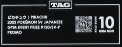2023 Pokemon SV Japanese Gym Event Prize 120/SV-P Pikachu Promo TAG 10 (961) - Image 3