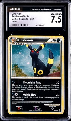 2011 UMBREON CALL OF LEGENDS - POKEMON #22 HOLO CGC 7.5 NM+ - Image 1