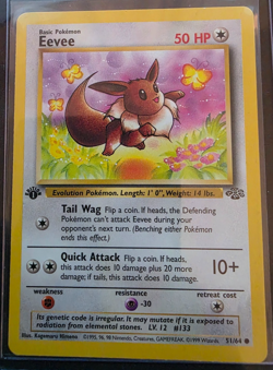 1999 Pokemon WOTC Eevee 51/64 Jungle 1st edition - Image 1