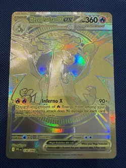 Mega Charizard EX 130/094 GOLD UR - PFL EN Phantasmal Pokemon - NM/M - Image 1