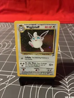 Vintage 2000 Pokemon Base Set 2 Wigglytuff 19/130 Holo Card NM - Image 1