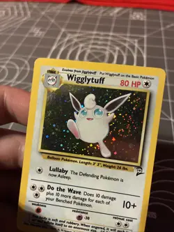 Vintage 2000 Pokemon Base Set 2 Wigglytuff 19/130 Holo Card NM - Image 2
