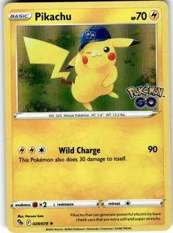 Pikachu (28) Holo Rare Pokemon GO 028/078 LP - Image 1