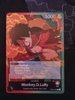 One Piece TCG OP13-001 [Leader] (Luffy) Carrying On His Will (OP13) - Image 1