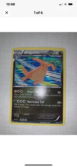 Pokemon Dragonite 5/20 Holo Pokemon card - B&W Dragon Vault set - 2012 - LP/LP+ - Image 1