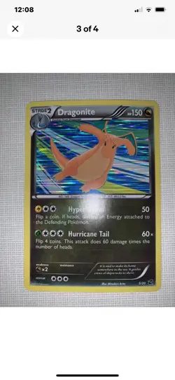 Pokemon Dragonite 5/20 Holo Pokemon card - B&W Dragon Vault set - 2012 - LP/LP+ - Image 3