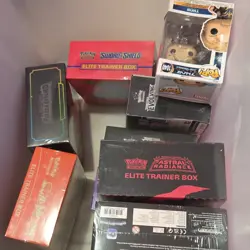 Pokemon Elite Trainer Box Lot Sword & Shield Sun & Moon Arcanine Cards - Image 3