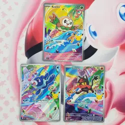 Rowlett 043 + Litten 044 + Popplio 045 - First Partner Pokemon Cards - #L194 - Image 1