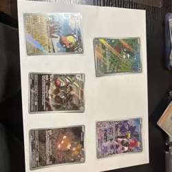 Pokemon Card Lot 5 EN IR bolt Dr farigiraf basculin rockets murkrow bisharp mint - Image 1