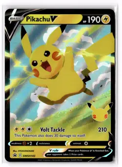 Pikachu V SWSH143 SWSH: Sword & Shield Promo Cards Holofoil NM - Image 1