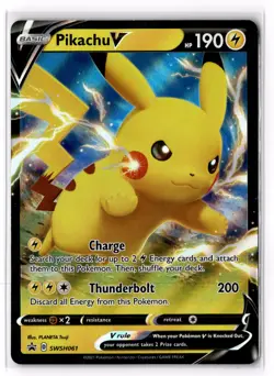 Pikachu V - SWSH061 SWSH: Sword & Shield Promo Cards Holo NM - Image 1