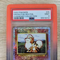 PSA 9 MINT Growlithe 45/110 Legendary Collection Reverse Holo WOTC Pokemon Card - Image 2