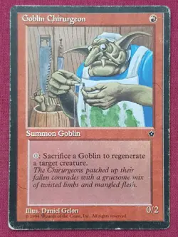 Magic The Gathering FALLEN EMPIRES GOBLIN CHIRURGEON GELON red card MTG - Image 1