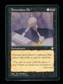 * * 1x Bottomless Pit x1 * * Stronghold MTG MP-HP Moderate to Heavy Play - Image 1