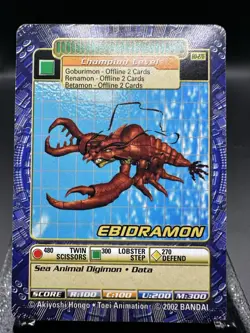 Ebidramon BO-276 Digimon Digi-Battle Series 6 Card - Image 3
