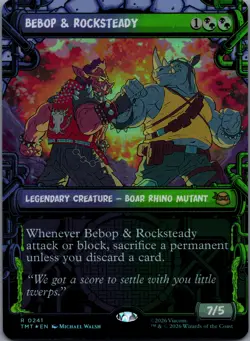 Bebop & Rocksteady [Foil] 241/-- Teenage Mutant Ninja Turtles Rare - Image 1