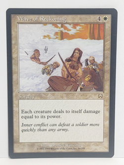 1x Wave of Reckoning Mercadian Masques MMQ 56/350 Regular Rare Magic MTG NM - Image 1