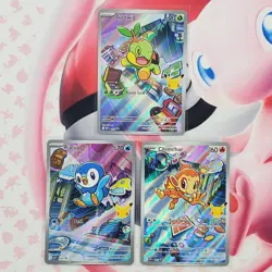 Piplup 042 + Chimchar 041 + Turtwig 040 - First Partner Pokemon Cards - #L195 - Image 1
