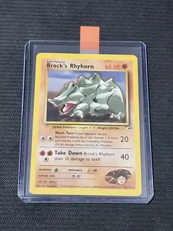 Pokemon Gym Heroes "Brock's Rhyhorn" 22/132 / Regular Rare / Near Mint - Image 3