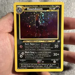 Pokemon Houndoom Neo Revelation Holo Rare 8/64 70 HP English 2000 - Image 2