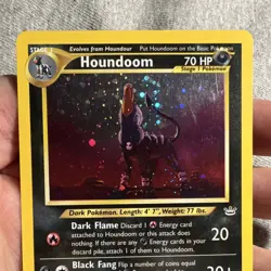 Pokemon Houndoom Neo Revelation Holo Rare 8/64 70 HP English 2000 - Image 3