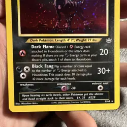 Pokemon Houndoom Neo Revelation Holo Rare 8/64 70 HP English 2000 - Image 4