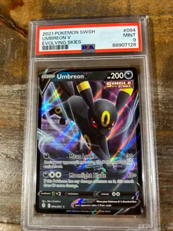POKEMON 2021 Evolving Skies UMBREON V #094 PSA 9 Mint RARE - Image 1