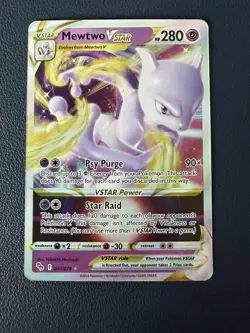 Pokemon TCG Mewtwo VSTAR Pokemon GO 031/078 Ultra Rare Full Art Holo 280 HP - Image 1