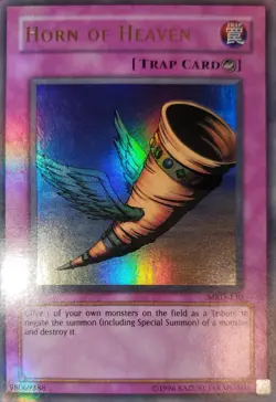 Yugioh 2002 Horn Of Heaven UR (Full Holo Bleed 🩸) OG Print MRD-130 Near Mint - Image 1