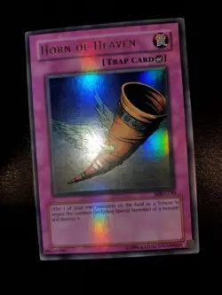 Yugioh 2002 Horn Of Heaven UR (Full Holo Bleed 🩸) OG Print MRD-130 Near Mint - Image 3