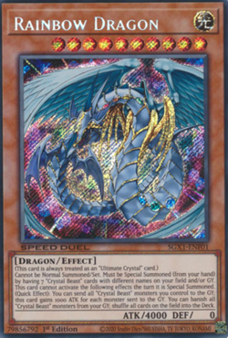 1X NM Rainbow Dragon - SGX1-ENF01 - Secret Rare 1st Edition - yugioh - Image 1