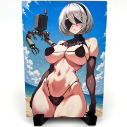 NieR: Automata 2B Sexy Hot Bikini Anime Waifu Girl Lewd Goddess Story Art Card - Image 1