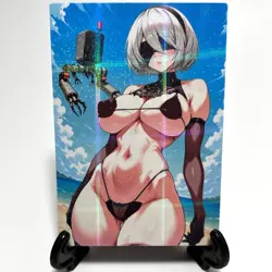 NieR: Automata 2B Sexy Hot Bikini Anime Waifu Girl Lewd Goddess Story Art Card - Image 2