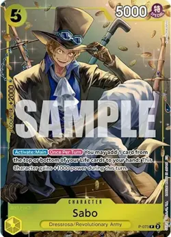 NM-Mint, English One Piece Sabo (Tin Pack Set Vol. 2) - P-073 - PR - Foil One Pi - Image 1