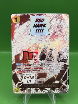 One Piece TCG Gum-Gum Fire Fist Pistol Red Hawk OP11-114 Alt Art English - Image 1