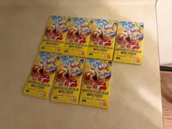 Lot Of 7 - One Piece - OP-15 (Adventure On Kami's Island) Sleeved Booster Pack - Image 1