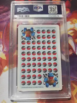 1998 Pokemon Stadium Blue Version Blastoise King of Spades Playing Cards PSA 10 - Image 2