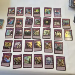 VTG YuGiOh 32 PURPLE Card LOT~9 TRUE 1st Editions 24 HOLO & MORE! WABOKU 1st - Image 1