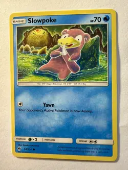 Slowpoke 54/214 Common SM - Lost Thunder Pokemon Card - Image 1