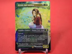 Aerith, Last Ancient (Borderless) (Chocobo Track Foil) Commander: Final Fanta NM - Image 1