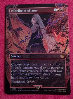 MTG Final Fantay Nibelheim Aflame (Borderless) Foil 0339 - Image 1