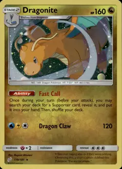 DRAGONITE 119/181 HOLO RARE TEAM UP POKEMON COSMOS HOLO NM/M - Image 1