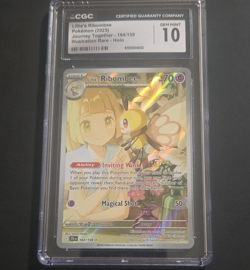 Lillie's Ribombee 164/159 Sv09 Journey Together Illustration Rare Holo CGC 10 - Image 1